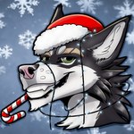 1:1 animated anthro canid canine canis christmas domestic_dog fox holidays icon male mammal new_year portrait short_playtime solo wolf zhekathewolf