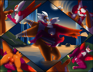 3_claws 3_toes 5_claws 5_fingers 5_panel_comic after_sex afterglow ahegao amber_eyes anthro anthro_on_anthro anthro_penetrated anthro_penetrating anthro_penetrating_anthro areola arms_around_neck arms_around_partner back_wings backsack balls big_breasts biped black_hair_accessory blue_eyes blue_markings blush blush_lines bodily_fluids breast_play breast_squeeze breasts butt chest_markings claws cum cum_in_vagina cum_inside cum_on_belly cum_on_body cum_on_breasts cum_on_face cum_on_leg cum_on_penis detailed_background diamond_(marking) duo erection eye_contact feathers feet fellatio female female_penetrated finger_claws fingers first_person_view from_front_position genital_fluids genitals glistening glistening_balls glistening_genitalia glistening_penis gradient_body grass grey_wings hand_on_breast hand_on_butt hand_on_head hand_on_penis handjob head_markings headpat heart_eyes heart_symbol high-angle_view hug humanoid_genitalia humanoid_penis kneeling kneeling_in_water leaking leaking_cum leaking_vagina leg_wrap light long_ears looking_at_another looking_at_partner looking_at_partner's_penis looking_at_viewer looking_pleasured looking_up looking_up_at_partner looking_up_at_viewer lying male male/female male_penetrating male_penetrating_female markings mating_press missionary_position moon moonlight motion_lines multicolored_body narrowed_eyes navel night nipples nude on_back on_grass on_ground open_mouth oral orange_body orange_butt orange_face orange_feet orange_legs orange_penis orange_tail_feathers orange_wings outside partially_submerged pecs penetration penile penile_penetration penis penis_in_vagina pentagon_(shape) pink_areola pink_nipples plant pokemorph rear_view red_body red_butt red_face red_tail_feathers red_wings rock romantic romantic_ambiance saliva saliva_on_penis seductive sex shallow_water side_view skinny_dipping smile spread_legs spreading squeezing stand_and_carry_position standing standing_in_water standing_sex star star_(marking) surprised sweat tail tail_feathers teeth thick_thighs titfuck toe_claws toes tongue triangle_(shape) two_tone_body two_tone_face vaginal vaginal_fluids vaginal_fluids_on_leg vaginal_fluids_on_penis vaginal_fluids_on_vulva vaginal_penetration vein veiny_penis vulva water waterfall white_body white_breasts white_claws white_ears white_face white_markings wings yellow_claws pitch-black-crow mythology nintendo pokemon brian_(b-randart) lullaby_(pitchblackcrow) dragon generation_3_pokemon latias latios legendary_pokemon mythological_creature mythological_scalie pokemon_(species) scalie 2024 digital_media_(artwork) hi_res signature