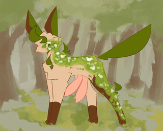 2_penises all animal_genitalia animal_penis anthro blinking blush blush_lines bodily_fluids brown_body brown_fur canine_genitalia canine_penis cum cum_on_ground cum_pool cum_pooling cum_puddle ejaculation flower flower_(anatomy) forest forest_background fur genital_fluids genitals grass green_body green_eyes green_fur hemipenes leaf leaf_ears leaf_hair leaf_on_head leaf_tail leaning leaning_backward leaning_forward leg_markings male markings multi_genitalia multi_penis narrowed_eyes nature nature_background nervous orren_(leafeon) penis petals plant plant_hair pseudo_hair raised_tail shocked socks_(marking) solo squint squinted_eyes submissive submissive_male tail tail_down tail_motion tan_body tan_fur throbbing throbbing_penis thrusting tree white_flower wood letacosalad nintendo pokemon eeveelution generation_4_pokemon leafeon pokemon_(species) 5:4 animated hi_res