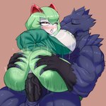 anthro anthro_penetrating anthro_penetrating_humanoid big_breasts big_butt blush breasts butt butt_grab corviknight female female_penetrated generation_3_pokemon generation_8_pokemon genitals green_body hand_on_butt heart_eyes heart_symbol hi_res huge_butt humanoid humanoid_on_anthro humanoid_penetrated kappa_spark kirlia male male/female male_penetrating male_penetrating_female nintendo open_mouth penetration penis pokemon pokemon_(species) sex