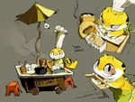 ambiguous_gender anthro chef_hat clothing dough hat headgear headwear licking licking_lips rolling_pin solo tail tongue yogin eublepharid gecko leopard_gecko lizard reptile scalie 4:3 hi_res