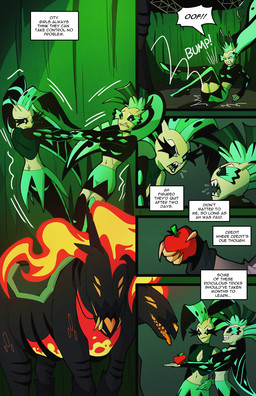 5_fingers anthro apple bottomwear breasts circus_tent clothed clothed_anthro clothed_female clothed_humanoid clothed_male clothing dialogue dialogue_box female female_focus feral fingers food fruit gloves green_body green_scales grin group hair handwear humanoid_hands jacket kerchief male navel pants plant red_sclera scales smile tan_body tan_skin teeth text topwear swain_(artist) hellaverse helluva_boss bombproof_(helluva_boss) glam_(helluva_boss) glitz_(helluva_boss) striker_(helluva_boss) aquatic demon equid equine fish horse humanoid hybrid imp mammal shark comic english_text hi_res url sibling_(lore) sister_(lore) sisters_(lore)
