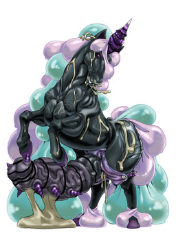 big_penis black_body black_skin blue_condom bodily_fluids border condom cum cum_on_body cum_on_penis cum_on_self female_symbol filled_condom gender_symbol genital_fluids genital_piercing genitals gynomorph horn huge_penis hyper hyper_genitalia hyper_penis intersex penis piercing purple_condom sexual_barrier_device simple_background spiked_penis spikes spikes_(anatomy) symbol vein veiny_penis vulva vulva_piercing white_background white_border nikunigushii mythology nintendo pokemon equid equine galarian_form galarian_rapidash generation_8_pokemon mammal mythological_creature mythological_equine pokemon_(species) regional_form_(pokemon) unicorn absurd_res censored hi_res