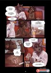 5_fingers alcohol anthro beverage breasts canid canine clothed clothing comic cougar digital_media_(artwork) duo english_text eyebrows eyelashes felid feline female fingers furlana hi_res male mammal markings mole_(marking) playing_with_hair profanity rey_(furlana) shaded text url
