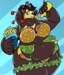 anthro burger burger_lingerie clothed clothing female food food_lingerie overweight slightly_chubby solo underwear underwear_only danji-isthmus meme_clothing allison_(danji-isthmus) bear mammal 2020 digital_drawing_(artwork) digital_media_(artwork) hi_res meme