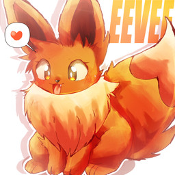 blush blush_lines brown_body brown_eyes brown_fur daww dipstick_tail female female_feral feral fluffy fluffy_ears fluffy_tail fur glistening glistening_eyes heart_symbol light long_ears markings neck_tuft open_mouth open_smile simple_background smile solo speech_bubble tail tail_markings tan_body tan_fur text tuft white_background felipotyphlosion nintendo pokemon canid canine eevee generation_1_pokemon mammal pokemon_(species) 1:1 2026 colored colored_line_art digital_drawing_(artwork) digital_media_(artwork) hi_res lighting
