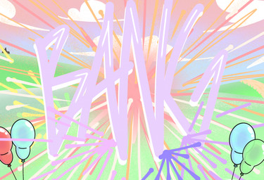 balloon blue_balloon bursting cloud fur grass green_balloon hair inflatable inflation onomatopoeia orange_body orange_ears orange_fur pink_hair plant popping red_balloon silhouette sky sound_effects spherical_inflation text tongue tongue_out expansionenthusiast canid canine canis mammal wolf 2024 hi_res