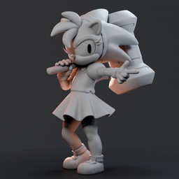 accessory anthro black_eyes bottomwear clothed clothing eyelashes female footwear gesture gloves grey_background hand_gesture handwear headband piko_piko_hammer pointing shoes simple_background skirt solo dotterkletch classic_sonic_(universe) sega sonic_the_hedgehog_(series) amy_rose classic_amy_rose eulipotyphlan hedgehog mammal 1:1 2023 3d_(artwork) absurd_res digital_media_(artwork) hi_res zbrush_(artwork)
