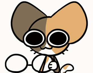 :3 animated_gif anthro blinking eyewear glasses male simple_background solo tail whiskers kb545 calico_cat domestic_cat felid feline felis mammal animated low_res short_playtime