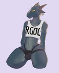 2_horns abs anthro athletic athletic_anthro athletic_male bulge clothed clothing crop_top crossgender curved_horn ear_piercing ear_tag femboy ftm_crossgender fur grey_body grey_fur horizontal_pupils horn jockstrap kneeling male piercing pupils shirt solo tank_top thick_thighs topwear underwear wide_hips yellow_eyes mellow_hops coffee_stain_studios epic_games fortnite goat_simulator pilgor_(goat_simulator) bovid caprine goat mammal digital_media_(artwork) hi_res