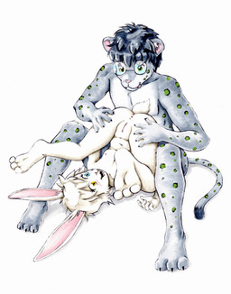 3_toes adult_on_young age_difference anthro anus black_hair blue_eyes blush claws dipstick_tail duo eyewear feet female foot_focus fur genitals glasses grey_body grey_fur hair heterochromia male male/female markings nipples paws pink_nose scut_tail short_tail simple_background soles tail tail_markings toes tongue tongue_out upside_down vulva white_background white_body white_fur white_hair yellow_eyes young young_anthro young_female risingdragon diana_hopper_(comfytail) felid lagomorph leopard leporid mammal pantherine rabbit snow_leopard absurd_res hi_res adult_(lore)