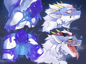 anal anal_penetration anal_sheath animal_genitalia anthro aroused belly black_belly blue_cum blue_goo blue_penis bodily_fluids clothing colored_cum covering cum cum_inside deep_throat dildo disguise duo ejaculation feet genital_fluids genitals goo_tail goo_transformation grey_body grey_hair hair hollow_body horn hypnosis ice latex latex_clothing latex_skinsuit living_testicle male male/male masturbation mind_control multicolored_penis oral oral_penetration paws penetration penis penis_in_slime penis_tentacles possess possession red_horn red_stripes sex sex_toy sex_toy_insertion simple_background skinsuit slime slime_sex sticky stripes suit suit_transformation tail tentacle_in_ass tentacle_in_mouth tentacle_penetration tentacle_sex tentacles thick_tail tight_clothing transformation unusual_anatomy unusual_bodily_fluids unusual_cum unusual_genital_fluids unusual_tail ritikin european_mythology mythology acisso bingling_(dragonbingling) animate_inanimate dragon goo_creature living_clothing living_latex mythological_creature mythological_scalie scalie symbiote western_dragon comic