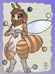2_fingers 2_toes anthro arthropod_abdomen balls erection feet fingers foreskin genitals humanoid_genitalia humanoid_penis insect_wings male penis solo toes wings alexxxio_draw arthropod bee hymenopteran insect 3:4 absurd_res hi_res model_sheet