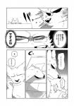 anthro canid canine clothing comic dialogue fur greyscale japanese_text kemono male mammal monochrome revoli text translated yakantuzura zinovy
