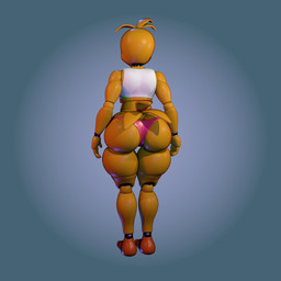 anthro big_butt blue_background bubble_butt butt clothing crop_top faceless_anthro faceless_character faceless_female female glistening glistening_body glistening_clothing glistening_panties glistening_underwear machine panties pink_clothing pink_panties pink_underwear rear_view shirt simple_background solo tail thick_thighs topwear underwear white_clothing white_shirt white_topwear wide_hips yellow_body octal octal_(modeler) five_nights_at_freddy's five_nights_at_freddy's_2 scottgames toy_chica_(fnaf) animatronic avian bird chicken galliform phasianid robot robot_anthro 1:1 3d_(artwork) digital_media_(artwork) full-length_portrait hi_res portrait