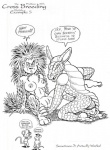 anthro armadillo black_and_white breasts butt clever dialogue duo_focus english_text erection female fredrik_k_t_andersson genitals group humor interspecies male male/female mammal monochrome mouse murid murine nipples nude pen_(artwork) penis porcupine pussy rodent simple_background spread_legs spreading text traditional_media_(artwork) white_background xenarthran