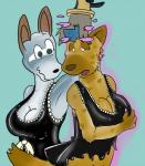 anthro breasts cleaning_tool feather_duster female latex mind_control transformation zho frisky-lime deer hyena mammal spotted_hyena