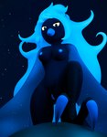 alternate_form anthro anus beak black_body black_eyes black_feathers blue_hair breasts cosmic_wings eyeliner feathers feet female genitals hair long_hair looking_at_viewer looking_down makeup messy_hair night nipples nude pussy sharp_talons sky solo star starry_sky step_pose talons toes wide_hips winged_arms wings yellow_sclera lorded voidwillow_(modeler) undertale_yellow martlet_(zenith_form) avian bird 3d_(artwork) absurd_res digital_media_(artwork) hi_res