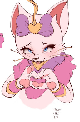 accessory anthro blep blue_eyes blush bow_ribbon cheek_tuft facial_tuft female fur hair_accessory hair_bow hair_ribbon looking_at_viewer pawpads pink_pawpads ribbons simple_background solo tongue tongue_out tuft whiskers white_background white_body white_fur conditional_dnp tohupo league_of_legends riot_games tencent heartseeker_yuumi yuumi_(lol) domestic_cat felid feline felis mammal 2023 dated digital_media_(artwork) hi_res signature