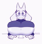 animated anthro big_breasts bouncing_breasts breast_play breast_squish breasts claws deltarune dildo dildo_titfuck ears_down female huge_breasts latexm4n pivoted_ears sex sex_toy shy solo squish titfuck toriel undertale undertale_(series)