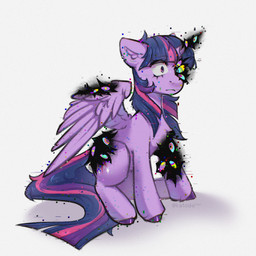 female feral glitch glitch_effect hooves horn mid_transformation multi_eye purple_body simple_background solo tail white_background wings katoda friendship_is_magic glitch_productions hasbro my_little_pony mythology the_amazing_digital_circus twilight_sparkle_(mlp) abstraction_(tadc) equid equine horse mammal mythological_creature mythological_equine pony unicorn winged_unicorn 1:1 hi_res