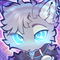 ambiguous_gender anthro blue_eyes bodily_fluids collar collar_only drooling ear_piercing fur grey_body grey_fur hypnosis hypnotic_eyes inner_ear_fluff mind_control nude open_mouth piercing saliva solo tuft dizzymilky felid feline mammal 1:1 digital_media_(artwork) hi_res icon