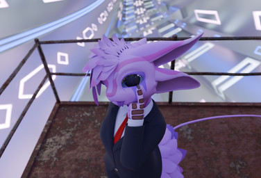 4_ears accessory anthro claws clothed clothing detailed_background feathers female hair kita'vali looking_at_viewer making_faces multi_ear necktie pink_body red_necktie solo standing suit tail taunting teasing tongue tongue_out kwoyak avali avian bird 3d_(artwork) blender_(artwork) blender_cycles_(artwork) digital_media_(artwork) hi_res