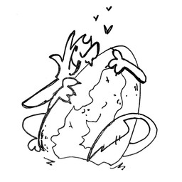 3_fingers ambiguous_gender amethyst_(gem) bite claws egg eyes_closed fangs feathers feral fingers fur gem hair heart_symbol holding_object hug hugging_object long_tail nibbling simple_background smile solo tail teeth white_background keuejay fyr_(fenrir784) avali avian bird 1:1 2025 digital_drawing_(artwork) digital_media_(artwork) hi_res monochrome sketch