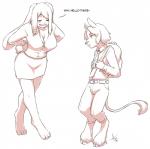 2015 age_difference anthro aogami atlas_(jelomaus) blush bovid bovine breasts cattle child cleavage clothed clothing dialogue duo english_text facial_piercing female fur greeting hair hi_res lagomorph larger_female leporid long_hair male male/female mammal nose_piercing nose_ring older_female piercing rabbit ring_piercing septum_piercing short_hair size_difference smaller_male smile text young young_anthro younger_male