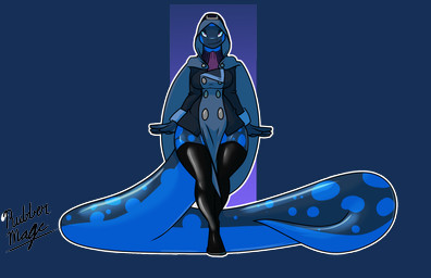 anthro bedroom_eyes big_tail biped blue_body boots breasts clothing cravat female footwear front_view hooded_cape huge_hips huge_tail legwear markings medium_breasts narrowed_eyes non-mammal_breasts purple_eyes seductive shoes simple_background small_waist smile smiling_at_viewer solo spots spotted_body tail thick_tail thick_thighs thigh_boots thigh_highs transparent_background walking_towards_viewer wide_hips rubbermage astrid_(rubbermage) amphibian salamander 2016 alpha_channel hi_res