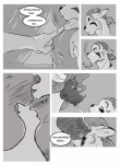 after_kiss age_difference anthro bedroom big_breasts bodily_fluids bovid bovine breasts cattle comic curtains donryu english_text felid female fur greyscale hair hi_res interspecies kissing larger_anthro larger_female larger_teacher male male/female mammal mature_anthro mature_female monochrome older_female pantherine saliva size_difference slightly_chubby smaller_anthro smaller_male smaller_student student teacher teacher_and_student text tiger vex_(donryu) younger_male