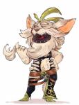 absurd_res anthro clothed clothing cosplay crossdressing digital_drawing_(artwork) digital_media_(artwork) eyes_closed hi_res kled_(lol) league_of_legends leblanc_(lol) male mammal monochrome open_mouth riot_games saltyratchan solo teeth tencent yordle