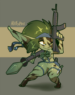 4_toes accessory aggressive ar-15 blue_headband bodypaint breasts camo camo_print clothing explosives eyebrows eyelashes feet female fingers genitals glistening glistening_genitalia glistening_hair glistening_vulva green_body green_hair green_skin grenade gun hair hair_accessory headband headgear headwear heart_eyes heart_symbol holding_object holding_weapon humanoid_pointy_ears knife makeup military navel not_furry nude obstructed_breasts orange_eyes pointy_ears pupils ranged_weapon rocket_launcher scratches shadow sharp_teeth shortstack shortstack_female simple_background smile solo standing tactical teeth thick_thighs toes vulva weapon weapon_on_shoulder wide_hips yellow_pupils huffslove goblin humanoid 2019 digital_media_(artwork) hi_res shaded signature