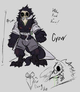 black_body black_fur bone clothed clothing fur long_tail male nipples skull skull_head solo tail tube venom demonrat crow_(demonrat) avian bird corvid corvus_(genus) crow oscine passerine absurd_res hi_res