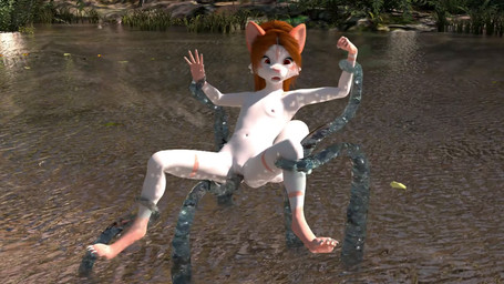 anthro breasts feet female fur hair lake navel nude nude_anthro nude_female outside outside_sex paws penetration raised_arm restrained restrained_arms restrained_by_tentacles restrained_legs sex solo spread_legs spreading suspended_via_tentacles suspension tentacle_in_vagina tentacle_penetration tentacles toes vaginal vaginal_penetration water young young_anthro young_female young_penetrated littlefisky canid canine fox mammal 16:9 3d_(artwork) 3d_animation animated digital_media_(artwork) hi_res no_sound short_playtime video widescreen