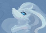 blue_eyes blush eyelashes female fluffy fur hair long_hair simple_background smile snout solo white_body white_fur white_hair metalisk nintendo pokemon generation_5_pokemon legendary_pokemon pokemon_(species) reshiram 2024 absurd_res digital_media_(artwork) hi_res