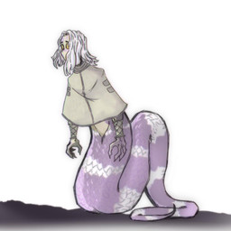 apode clothing female legless pink_body pink_scales scales serpentine solo split_form anmchichi melusine_(anm-chichi) draconcopode lamia reptile scalie snake 1:1 hi_res