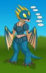 5:8 after_transformation anthro armor astrid_hofferson blue_armor blue_body blue_scales claws clothing confusion deadly_nadder dialogue dragon dragon_scale_armor dragon_tail dreamworks female hi_res hiccup_horrendous_haddock_iii horn how_to_train_your_dragon mythological_creature mythological_scalie mythology runningtoaster scaled_legs scales scalie scared semi-anthro sharp_teeth solo spikes stormfly surprise tail teeth toe_claws transformation viking wings yellow_eyes