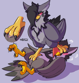 anus avian_feet beak blush blush_lines bodily_fluids duo feathers feet female female/female feral fingering foot_fetish foot_focus foot_on_face foot_play footjob genital_fluids genitals grey_body grey_feathers sex simple_background stepped_on tail tail_feathers talons toes tongue tongue_out vaginal vaginal_fingering vaginal_fluids vaginal_footjob vulva nulloffset nintendo pokemon avian bird generation_4_pokemon pokemon_(species) staraptor hi_res