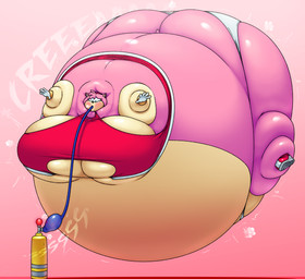 accessory air_inflation air_tank anthro belly belly_expansion big_belly big_breasts big_butt big_cheeks black_nose blush body_inflation bracelet breast_expansion breasts butt butt_expansion cheek_expansion clothing dress expansion eyelashes female floating footwear gloves gold_(metal) gold_bracelet gold_jewelry green_eyes hair hair_accessory hairband handwear hose hose_in_mouth hose_inflation huge_belly huge_breasts huge_butt huge_cheeks hyper hyper_belly hyper_breasts hyper_butt hyper_inflation immobile inflation jewelry looking_down motion_lines multicolored_body panties pink_background pink_body pink_ears pink_hair pink_tail puffed_cheeks red_clothing red_dress red_footwear red_hairband red_shoes scut_tail shoes short_tail simple_background solo swelling tail tan_body tan_inner_ear three-quarter_view tight_clothing torn_clothing torn_dress two_tone_body underwear white_clothing white_gloves white_handwear white_panties white_underwear drakeinflates sega sonic_the_hedgehog_(series) amy_rose eulipotyphlan hedgehog mammal 2026 absurd_res colored digital_media_(artwork) hi_res shaded