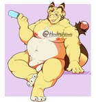 anthro balls bedroom_eyes bulge clothed clothing eyewear food genitals glasses hair male narrowed_eyes overweight overweight_male ponytail popsicle seductive simple_background slightly_chubby slightly_chubby_male solo thick_thighs underwear underwear_only seintaur nintendo pokemon alleros_(howlingampharos) ampharos generation_2_pokemon pokemon_(species) absurd_res hi_res