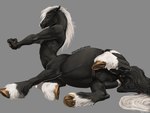 anus bulge clothing eyes_closed jockstrap male presenting_crotch quadruped raised_leg stretching tail underwear venlightchaser equid equid_taur equine horse mammal mammal_taur taur