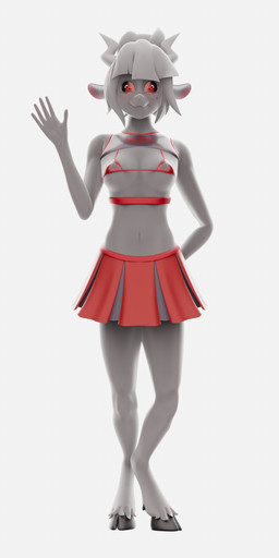 anthro black_sclera clothed clothing female gesture hair hooves looking_at_viewer partially_clothed red_clothing red_eyes revamped_anthros simple_background solo waving waving_at_viewer white_background white_body white_hair 404four helltaker goat_lucifer_(helltaker) bovid caprine demon goat mammal 1:2 2022 3d_(artwork) absurd_res digital_media_(artwork) hi_res