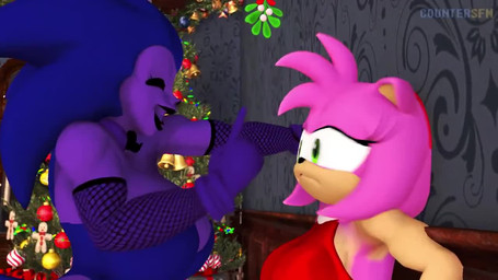 against_surface against_wall anthro armwear big_breasts bow_tie breasts christmas_decorations christmas_tree clock clothing crossgender duo female fishnet_armwear fishnet_clothing grandfather_clock holidays huge_breasts kiss_on_lips kissing lips mistletoe moan mtf_crossgender plant questionable_consent thick_lips tree countersfm lecheryamoreva_(va) opennsfwsp_(sfx) christmas sega sonic_the_hedgehog_(series) amy_rose majin_sonic eulipotyphlan hedgehog humanoid mammal 16:9 3d_(artwork) 3d_animation animated digital_media_(artwork) short_playtime sound webm widescreen