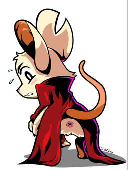 anthro anus anus_only big_ears blush bodily_fluids bottomless cheek_tuft clothed clothing crotch_tuft crouching eyebrows facial_tuft female fur jacket jacket_only looking_back notched_ear pink_nose solo style_emulation sweat sweatdrop tail teeth topwear topwear_only tuft white_body white_fur x_anus half_dime mina_the_hollower yacht_club_games mina_(mina_the_hollower) mammal mouse murid murine rodent 3:4 absurd_res hi_res