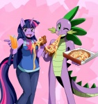 anthro anthrofied dragon duo eating equine female food friendship_is_magic green_eyes hair horn horse male mammal my_little_pony pizza pony purple_eyes scalie smile spike_(mlp) sssonic2 twilight_sparkle_(mlp) two_tone_hair unicorn
Rating: Safe
Score: 10
User: Robinebra
Date: October 04, 2012