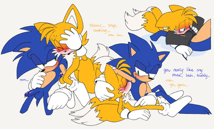 2_tails anthro anthro_on_anthro armpit_fetish armpit_play armpit_sex armpit_sniffing aroused ball_sniffing balls bare_chest bedroom_eyes begging big_dom_small_sub big_penis bodily_fluids bulge caressing clothed clothing dialogue dominant duo embarrassed embarrassed_expression embarrassed_male erection flustered footwear footwear_only genital_fluids genitals glistening glistening_genitalia glistening_penis gloves gloves_only grope groping_crotch hair handwear handwear_only humanoid_genitalia humanoid_penis looking_at_genitalia looking_at_penis male male/male messy_hair mostly_nude multi_tail musk musky_armpit musky_balls musky_penis narrowed_eyes nervous nude pedophilia_temptation penis penis_size_difference penis_sniffing pointed_tail precum raised_tail rubbing_penis scent scent_play seductive sex simple_background size_difference skimpy small_penis smaller_male sniffing sniffing_clothes sniffing_while_masturbating socks socks_only stare tail tail_motion tailwag text underwear underwear_only whimper whimpering white_background young pachi_rizuu sega sonic_the_hedgehog_(series) miles_prower sonic_the_hedgehog canid canine eulipotyphlan fox hedgehog mammal english_text hi_res