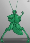 4_arms anthro arthropod big_breasts biped blush breast_expansion breasts dungeons_and_dragons expansion female fondling front_view genitals green_nipples hand_on_breast hasbro holding_breast huge_breasts insect looking_at_viewer mantis multi_arm multi_limb nipples non-mammal_breasts non-mammal_nipples nude pussy self_fondle sentientsocks simple_background solo standing thri-kreen wizards_of_the_coast
