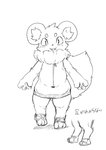 4_fingers anthro blush cheek_tuft clothing facial_tuft female fingers fluffy fluffy_tail footwear front_view inner_ear_fluff neck_tuft sandals shoes sleeveless solo standing tail text tuft nezumickey amus_(nezumickey) mammal rodent sciurid tree_squirrel 2021 hi_res japanese_text