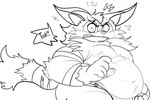 angry anthro belly fur male moobs musclegut muscular navel nipples overweight pecs scar solo striped_body striped_fur stripes surprised_expression rinhatsuyuki sega sonic_the_hedgehog_(series) smalls_the_cat domestic_cat felid feline felis mammal hi_res